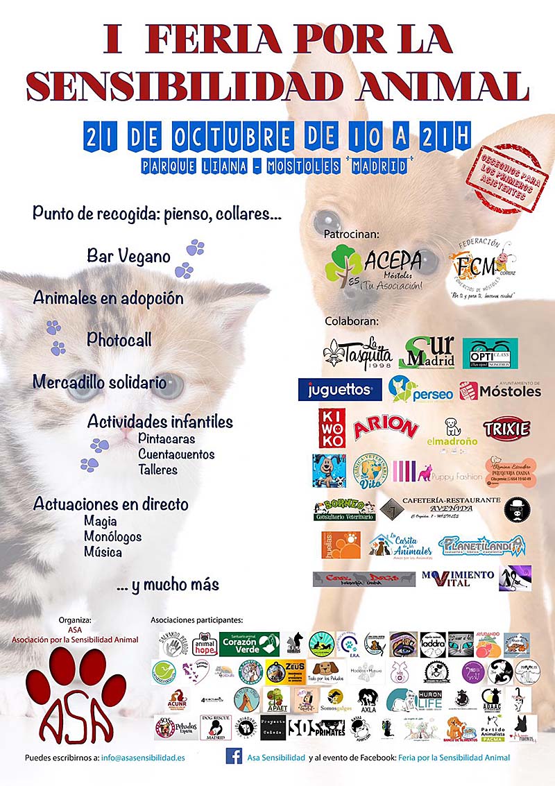 I Feria por la Sensibilidad animal Móstoles